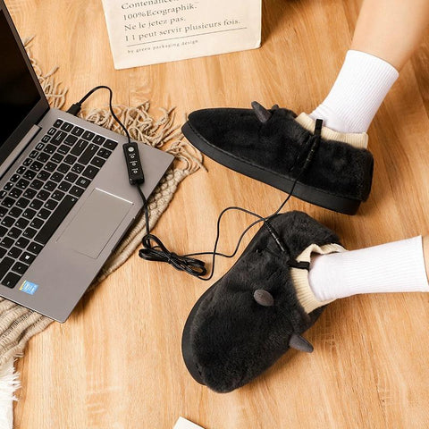 Shoes Plush Warm Electric Slippers Feet Adjustable-BS01228-Veeddydropshipping