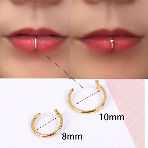 2pcs Women Men Stainless Steel Fake Nose Rings Earring-JW01370-Veeddydropshipping