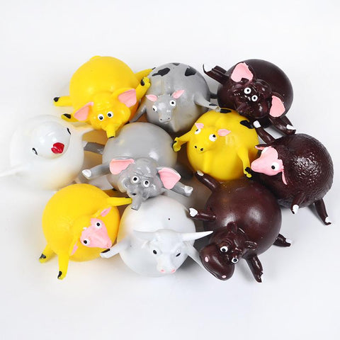 Kids Funny Dinosaur Animals Inflate Vent Balls Toy Squeeze Soft Ball-TB01512-Veeddydropshipping