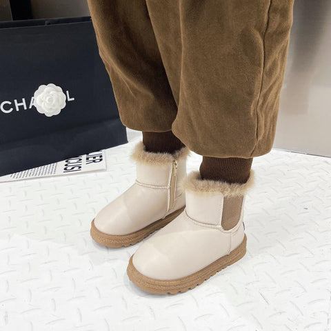 Classic Plush Winter New Versatile Girls' Snow Boots-TB00142-Veeddydropshipping