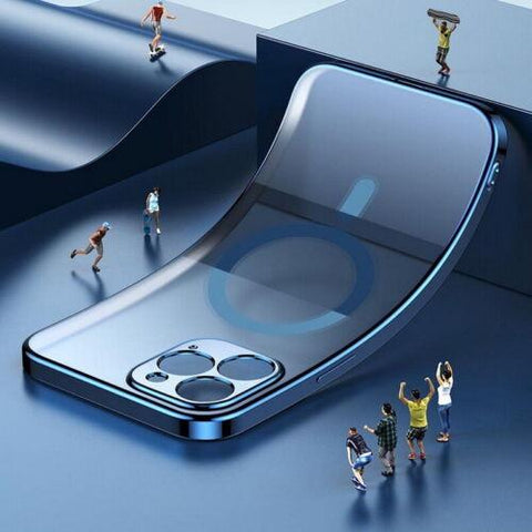 Case For iPhone 14 13 12 11 Pro Max XR XS X Shockproof Magnetic Silicone Cover-PA00107-Veeddydropshipping