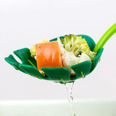 Monstera Leaf Colande Multifunction Soup Spoon Strainer-HA01316-Veeddydropshipping