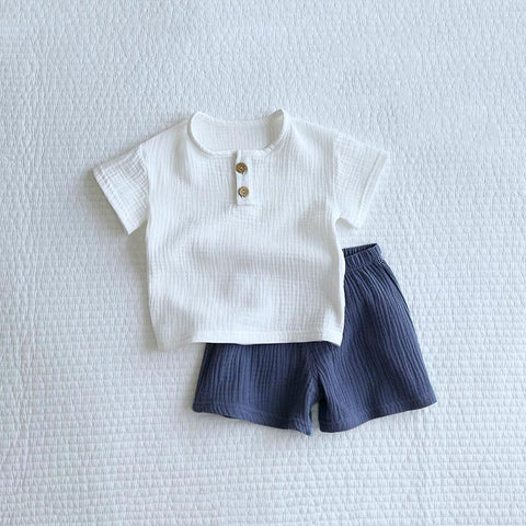 Baby Boy Clothing Set Summer Organic Cotton Children Clothing For Boy-TB00758-Veeddydropshipping