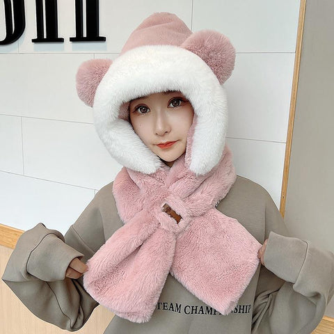 Ear Warm Hat Women Beanies Caps-WF01268-Veeddydropshipping