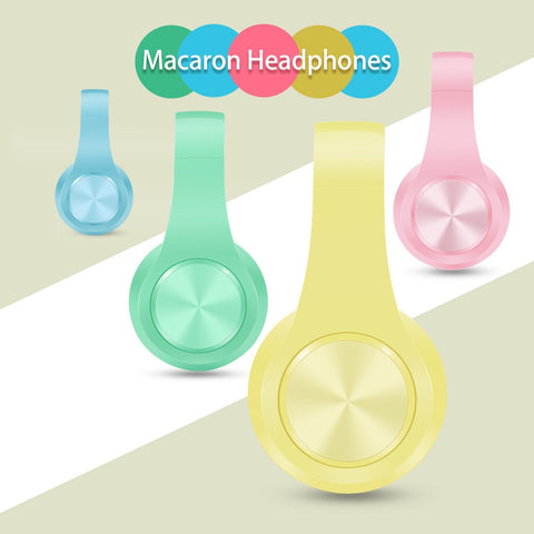 Newly Macaron Colors Stereo Headset Bluetooth Earphone Headphone Wireless -CE01193-Veeddydropshipping