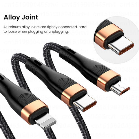 3in1 PD USB C Cable Fast Charging Micro USB Type C Cable-Veeddydropshipping