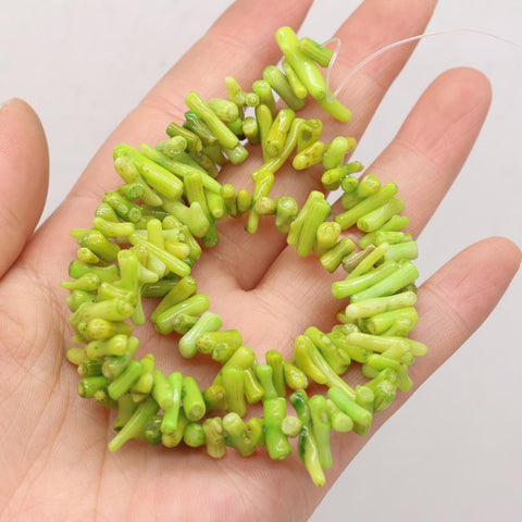 Natural Stone coral beads for Jewelry Making  DIY -JW01551-Veeddydropshipping