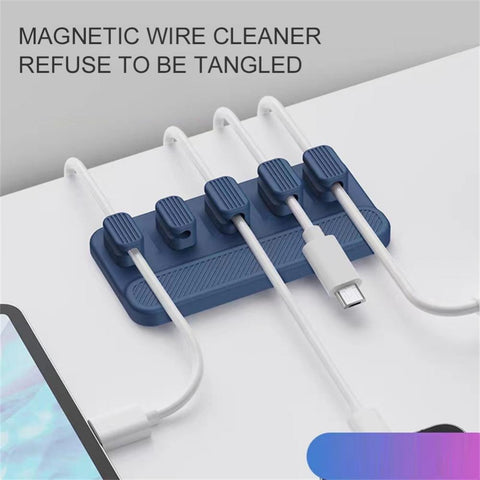Magnetic Suction Cable Organizer Data Storage Winder Cord Wrapper Holder Desktop Finishing-PA00892-Veeddydropshipping