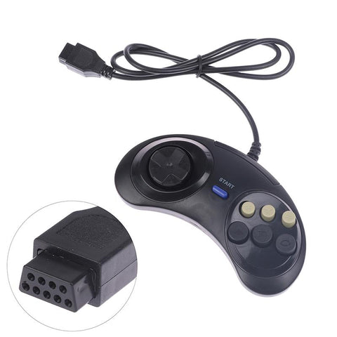 Classic Wired 6 Buttons Joypad Handle Game Controller For SEGA MD2 Mega Drive-CE01366-Veeddydropshipping