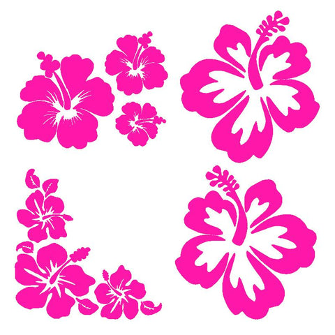 Hibiscus Flower Decals Car Sticker Waterproof Car-AM00999-Veeddydropshipping