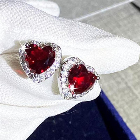 Heart Rings for Women Silver Color Wedding Engagement -JW00032-Veeddydropshipping