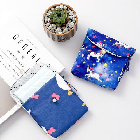 Women Small Cosmetic Bag Set Zipper Girls Mini Sanitary Napkins Makeup Lipstick Travel-PA00917-Veeddydropshipping