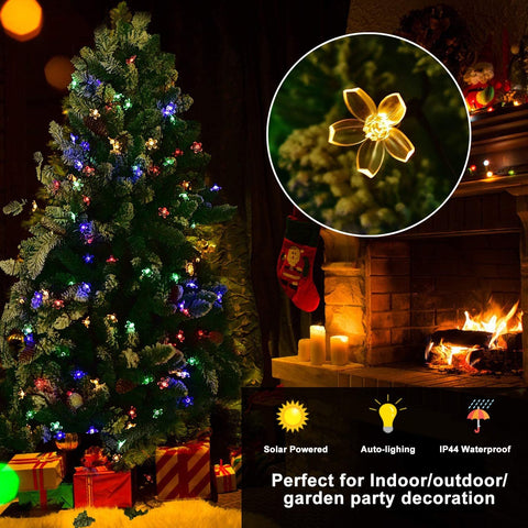 12m 50 Flower Waterproof Solar Led Light Outdoor Christmas-TI00843-Veeddydropshipping