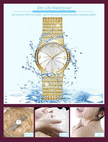 Watch Elegant Full Diamond Jewelry Watch Set Exquisite Gift Set-JW00992-Veeddydropshipping