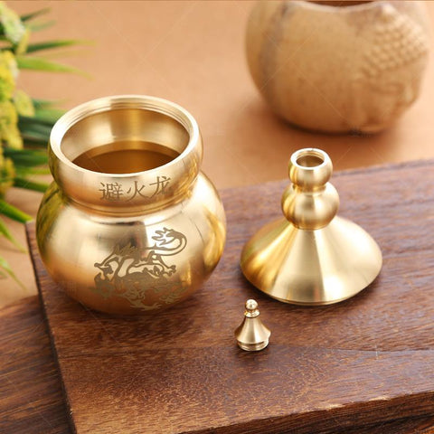 Chinese Brass Gourd Treasure Statue Home Decoration-HA00330-Veeddydropshipping