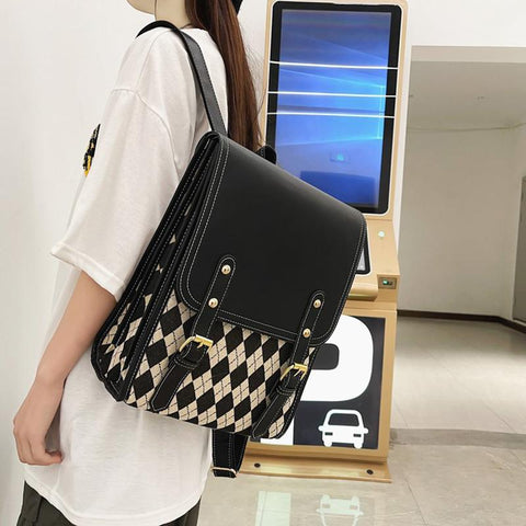 Purses High Quality Leather Female Vintage Bag School Bags Travel Bagpack-BS00051-Veeddydropshipping