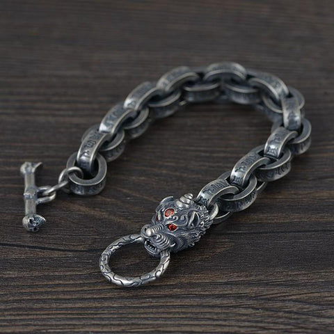 100% Ture Solid S925 Silver Antique Bracelet -JW00113-Veeddydropshipping
