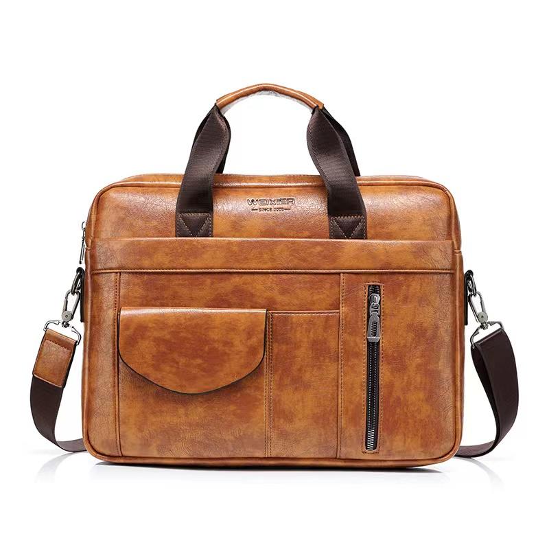 Laptop Business Travel Bags Handbags Leather-BS00427-Veeddydropshipping