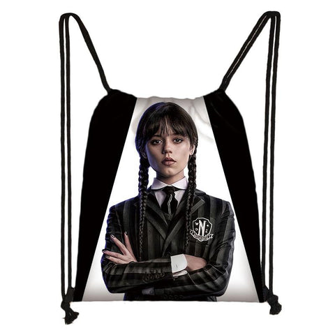 Nevermore Academy Drawstring Bags Lady Storage Bags Gothic Girls-BS00048-Veeddydropshipping