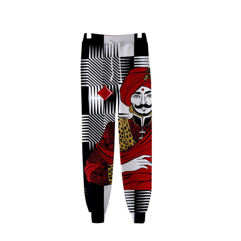 pants Playing Cards K King Q Queen Poker Face-MF00434-Veeddydropshipping