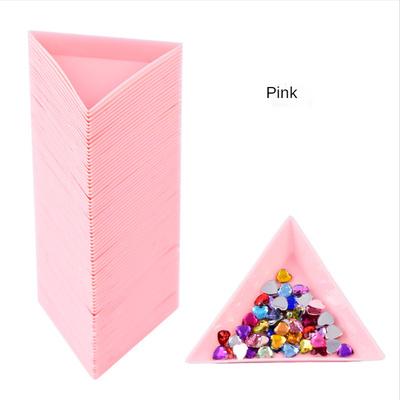 Plastic Triangle Tray Nail Crystal Sorting Storage-HA00819-Veeddydropshipping