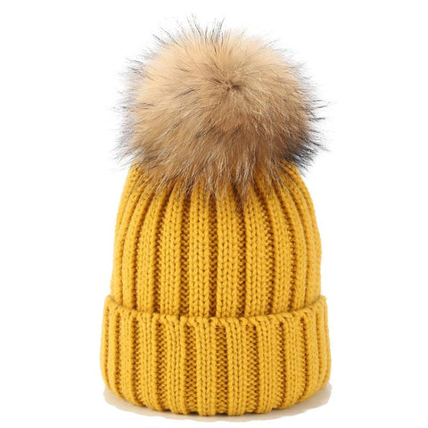 Women Winter PomPom Beanie Hat With Name-MF00983-Veeddydropshipping