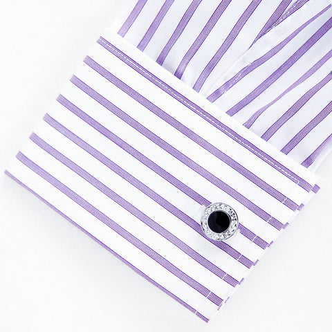 Jewelry Black Cuffs wholesale Button shirt designer cufflinks for mens -JW01314-Veeddydropshipping