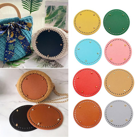 Pu leather Bag accessories Handmade Bottom With Holes-BS00772-Veeddydropshipping