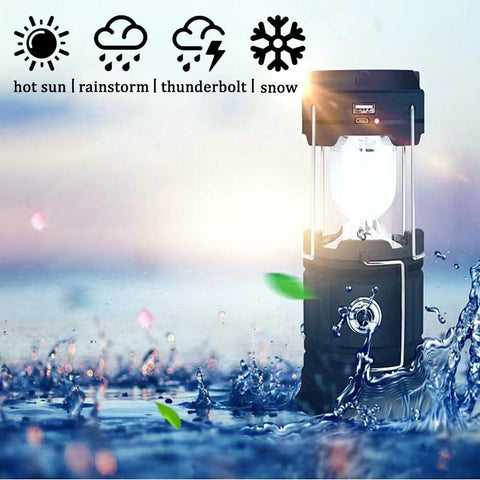 Solar LED Portable Lantern Telescopic Torch Lamp Multi-function-TI00846-Veeddydropshipping
