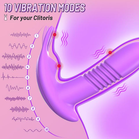 Rotating Vibrator Thrusting Dildo Telescopic Remote Masturbator Female Vagina -BH01248-Veeddydropshipping