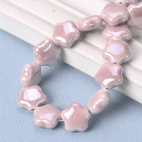 Star Flower Shape Shiny Glossy Glazed Loose Beads lot for DIY -JW01536-Veeddydropshipping