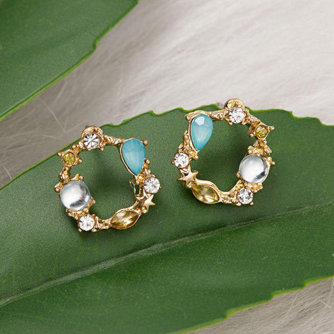 Korean Exquisite Flower Butterfly Earrings For Women Earring Girl-JW01449-Veeddydropshipping