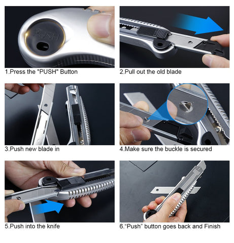 Knife Heavy Duty Cutter Stainless Steel Snap-CO01535-Veeddydropshipping
