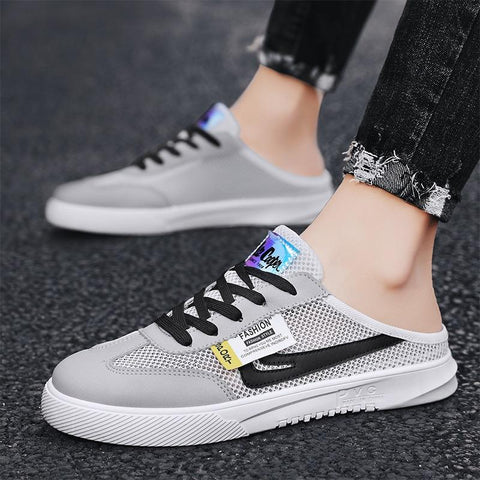 Men Half Shoes Slippers Breathable Flying Weaving-BS01579-Veeddydropshipping