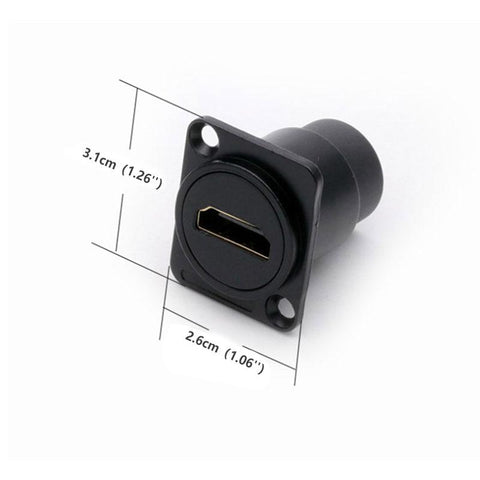 D Type Chassis Connector D Female Socket Panel Mounted Connector HDMI-Compatible-CE00128-Veeddydropshipping