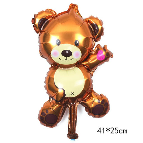 Cartoon Animal Theme With Bear Foil Balloon-HA00611-Veeddydropshipping