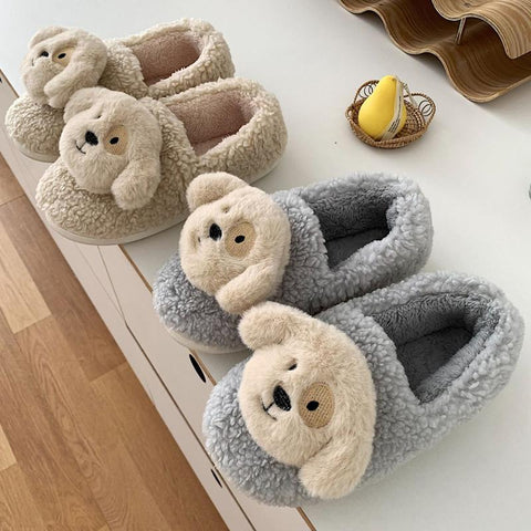Men Home Slipper Flat Warm Plush Non Slip Fuzzy Cotton Shoes-BS01223-Veeddydropshipping