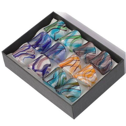 12Pcs Style Glass Ring Valentine Fashion Jewelry -JW00418-Veeddydropshipping