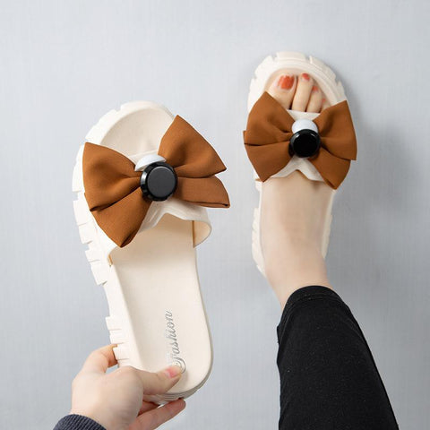 Ladies Outerwear Pvc Flat Bottom Slippers Sandals Women Fashion-BS01254-Veeddydropshipping