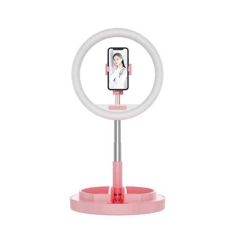 LED Ring Light with Base Portable Phone Holder Stand Selfie Vlog Live Studio-PA00812-Veeddydropshipping