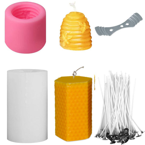 Candle Molds Silicone 3D Bee Honeycomb Shape Moulds-HA00372-Veeddydropshipping