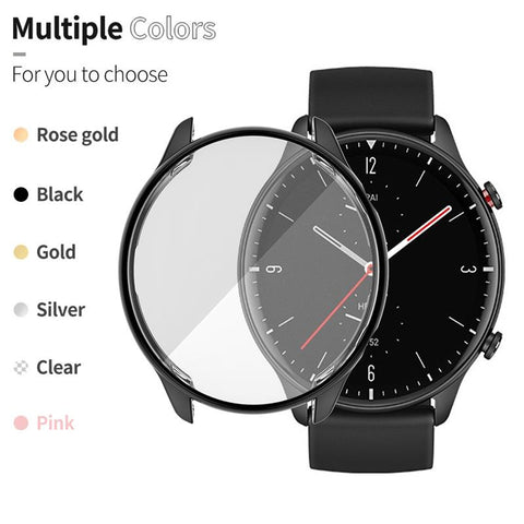 Soft TPU Full Protector Case Cover For Amazfit GTR 2/GTR 2E/GTR 4 Watch -CE00544-Veeddydropshipping