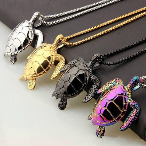 Trendy Turtle Pendant Necklace Women  Necklace Fashion-JW01256-Veeddydropshipping