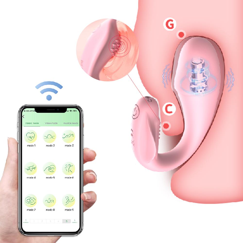 Wireless Bluetooth G Spot Dildo Vibrator for Women APP Remote Control Wear -BH01171-Veeddydropshipping
