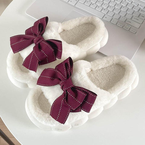 House Fur Slippers Open-Toe Bedroom Cute Big-BS01203-Veeddydropshipping