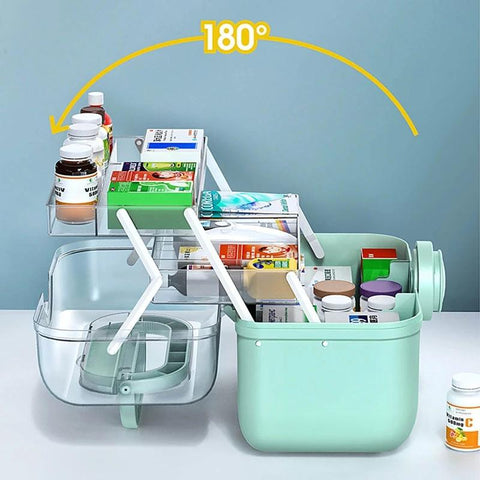 Large Capacity Family Medicine Organizer Box-HA00800-Veeddydropshipping