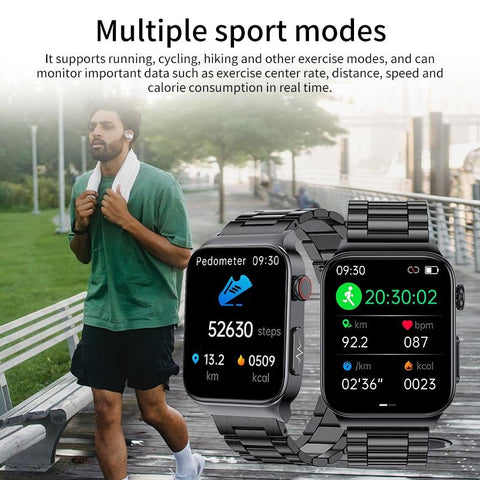 2023 New Blood Glucose Monitor Health Smart Watch Men ECG+PPG Blood-CE00532-Veeddydropshipping