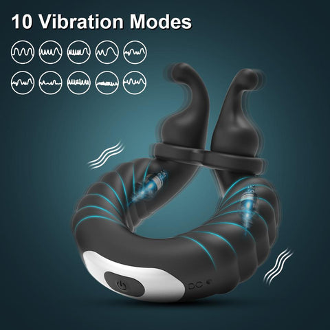 Vibrating Penis Ring Cock Ring with 10 Vibration Modes  Adult Sex Toy -BH01189-Veeddydropshipping