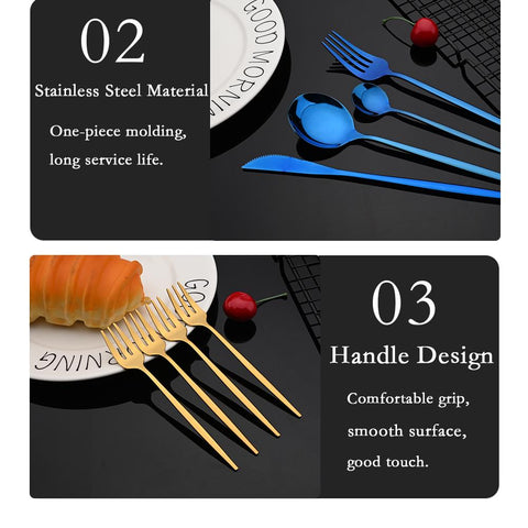 Dinnerware Set Knife Fruit Fork Spoon-HA01307-Veeddydropshipping
