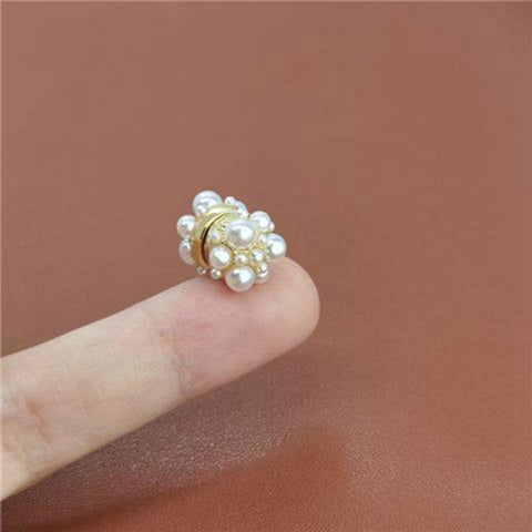 Simulation Pearl Magnetology Lymphvity Non Piercing Acupressure Earring-JW00138-Veeddydropshipping